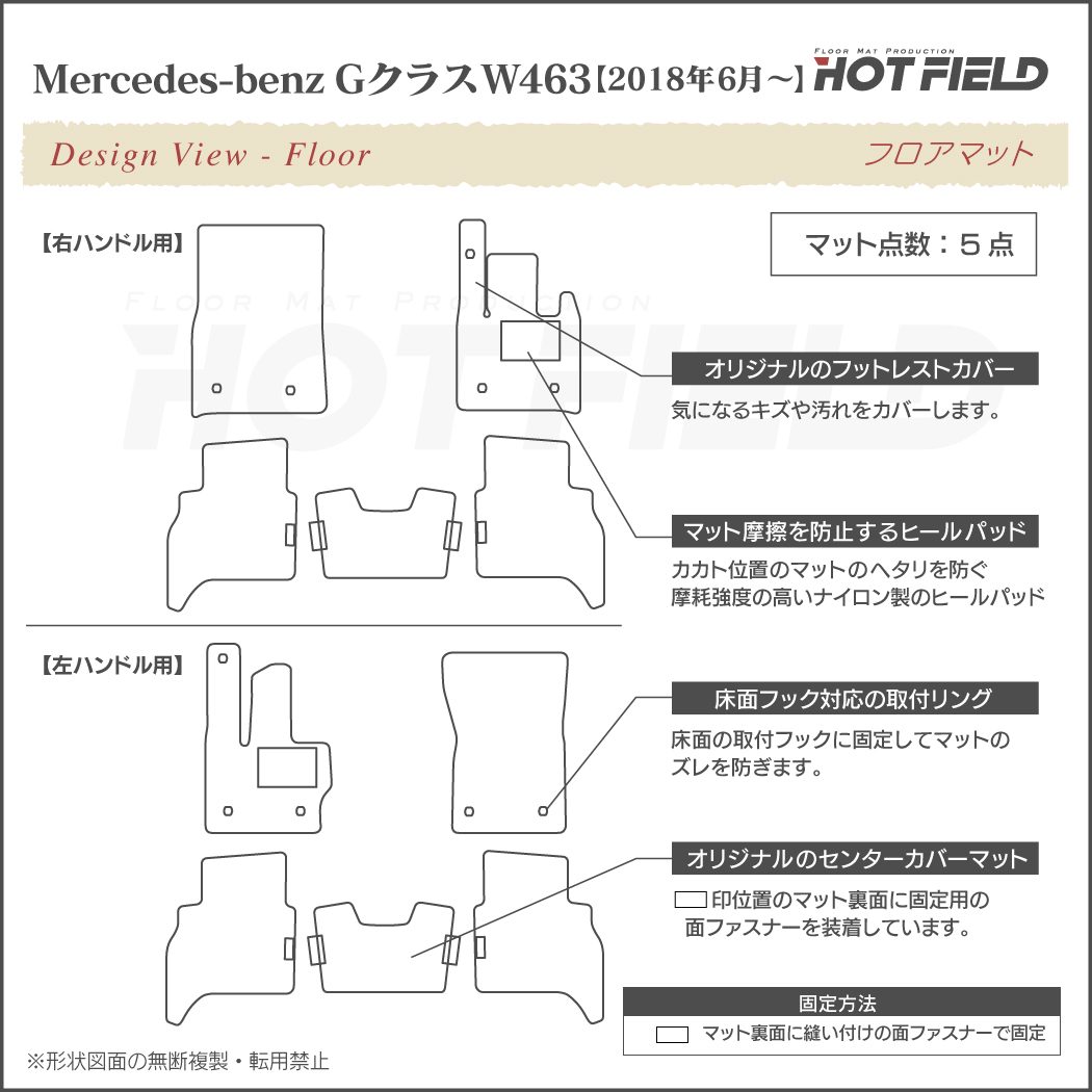 ベンツ Gクラス 新型 (W463) フロアマット+トランクマット ラゲッジ