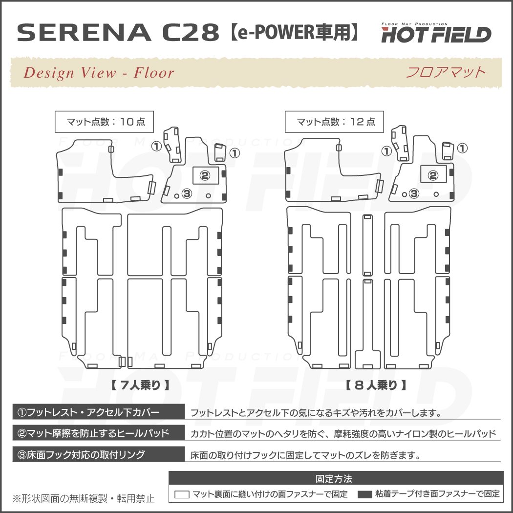 日産 新型 セレナ C28系 e-POWER フロアマット＋ステップマット＋