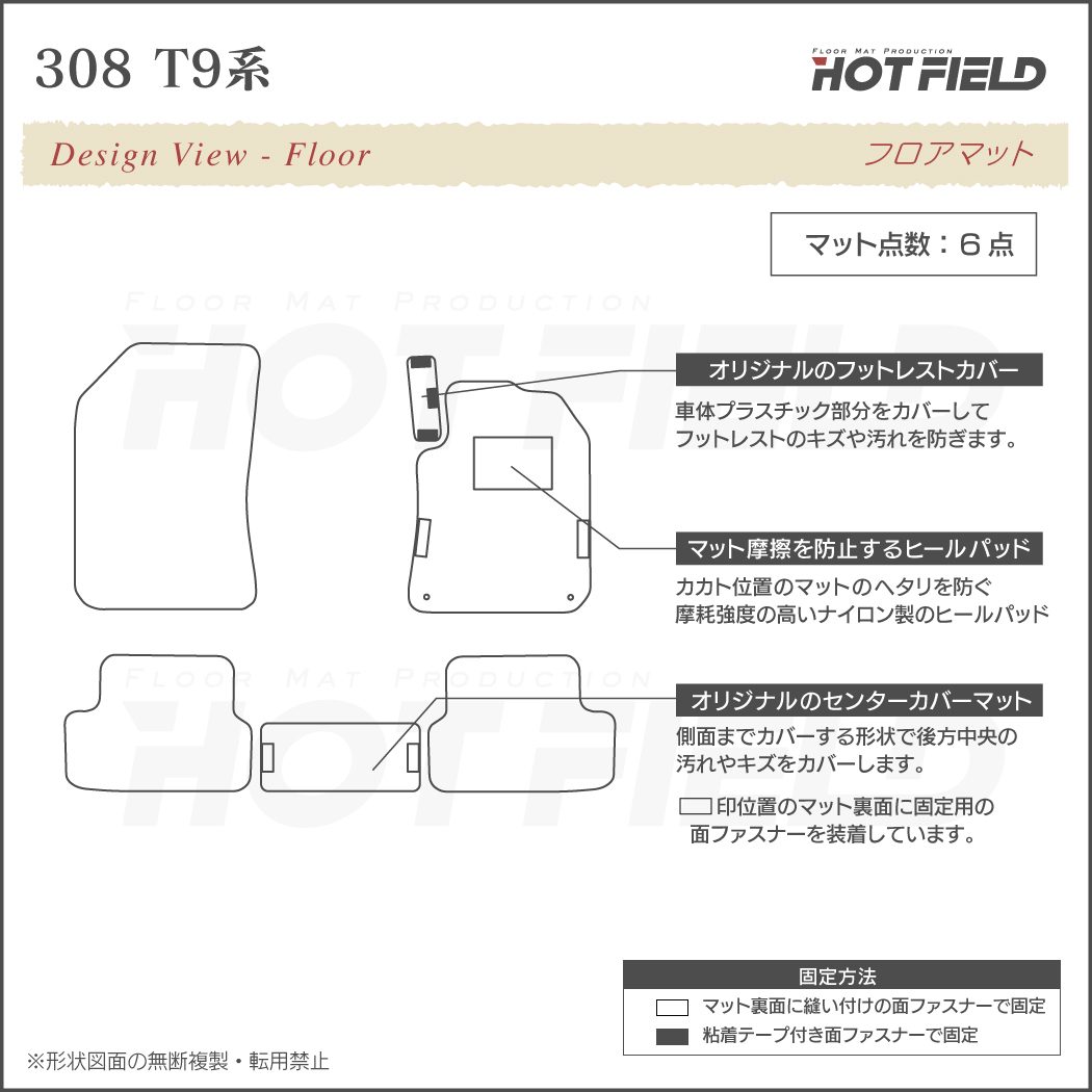 PEUGEOT プジョー  ハッチバック フロアマット ◇重厚Profound HOTFIELD